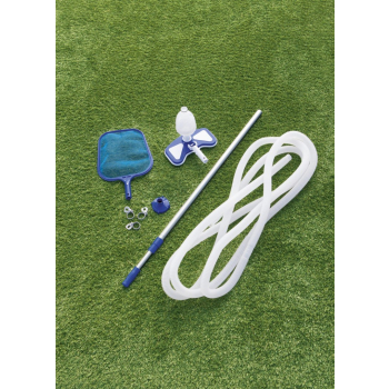 Odkurzacz do basenu Zestaw czyszczący 3w1 BESTWAY + Cedzak + Końcówka na pompę + Wąż ogrodowy